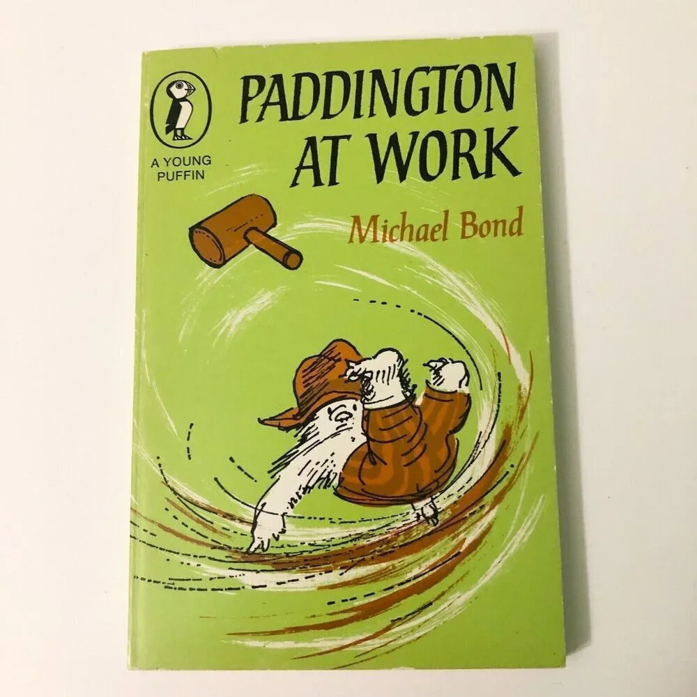 Vtg 1969 Paddington Bear At Work Puffin Books Paperback Michael Bond